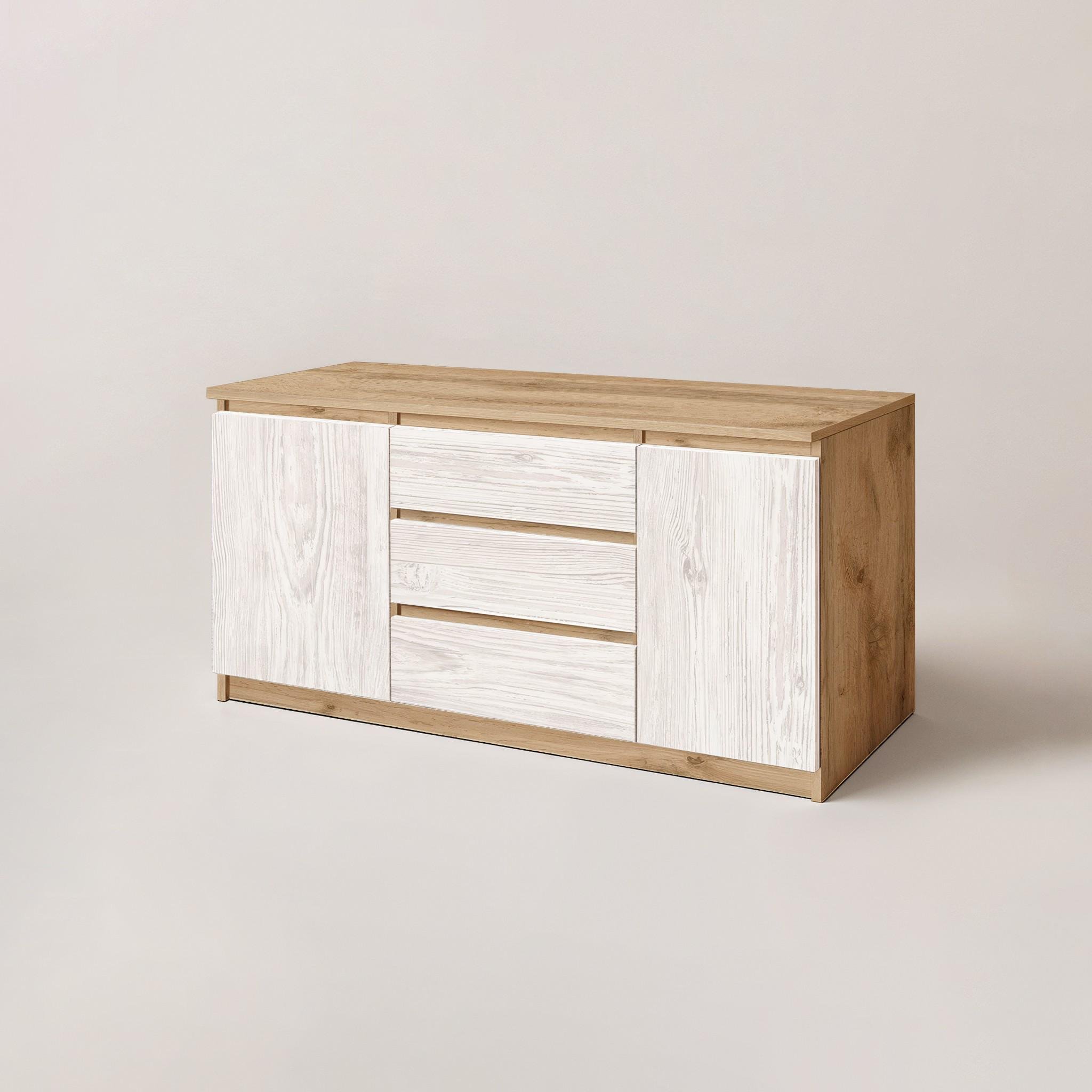 Комод Kvatro 1100х400х750 мм Дуб Аппалачи/Аляска - фото 2