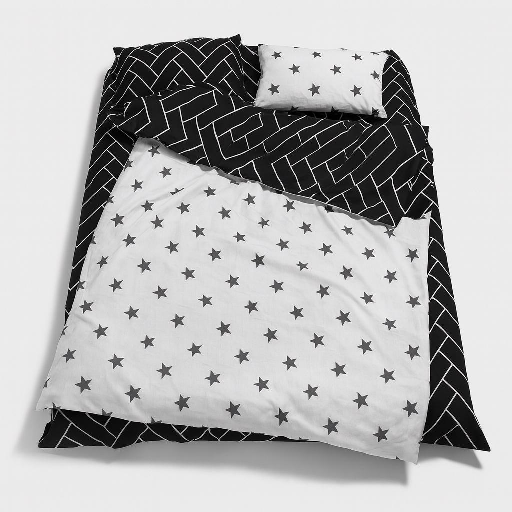 Комплект постільної білизни PaniPava Black Star бязь 155х215 см (10100529)