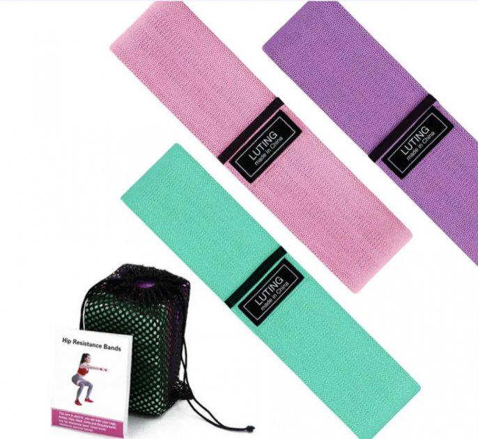 Тканевые фитнес резинки Luting Hip Resistance Bands комплект 3 шт. - фото 3 Тканевые фитнес резинки Luting Hip Resistance Bands комплект 3 шт. - фото 3