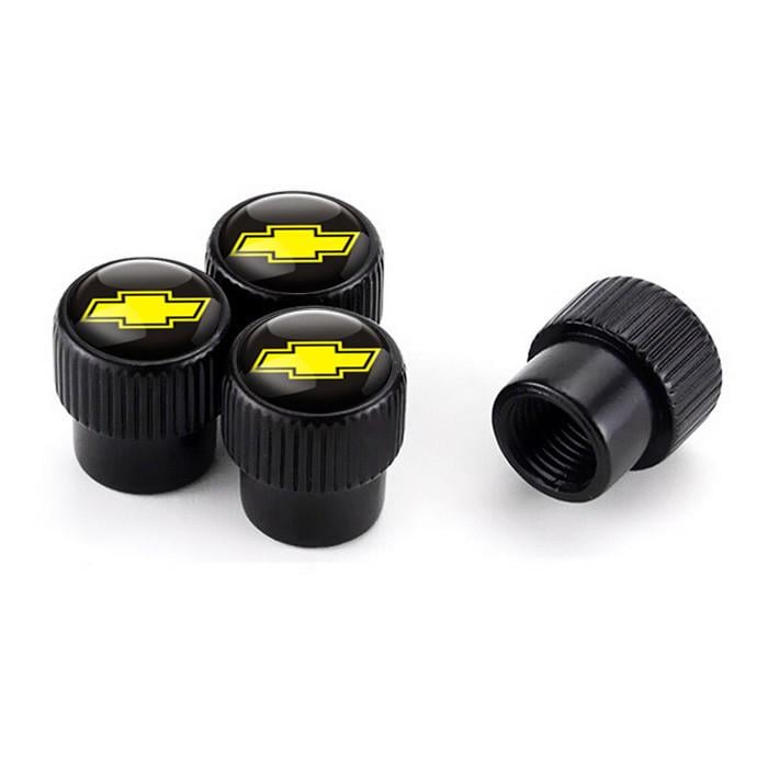 Набор защитных колпачков на ниппель SUNROZ Caps для Шевроле Premium Style Black Chevrolet 4 шт. (A-67631)
