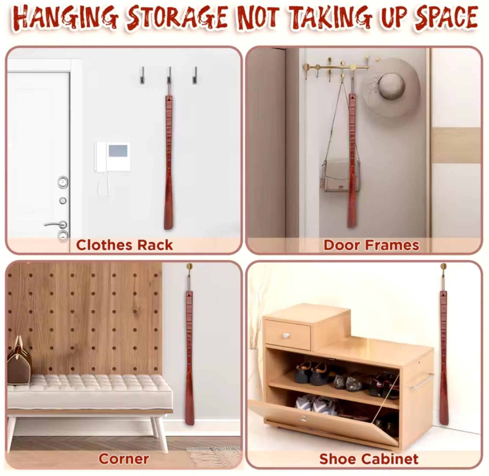 Лопатка деревянная для обуви Темно-коричневая 55 см (55055) - фото 2