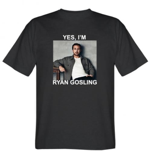 Футболка мужская "Yes, i'm Ryan Gosling" 3XL Черный (16061382-2-195419-XXXL)