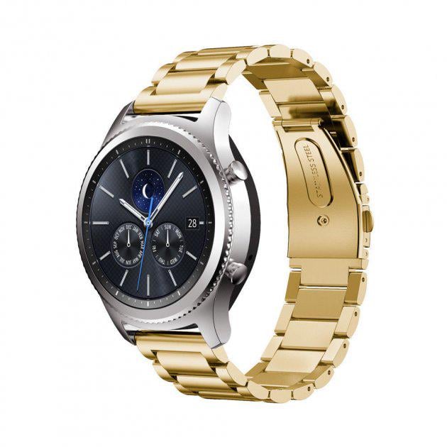 Металевий ремінець Watchbands Stainless Premium для Samsung Gear S3/Samsung Galaxy Watch 46 мм Gold (WB006METALGOLD) - фото 2