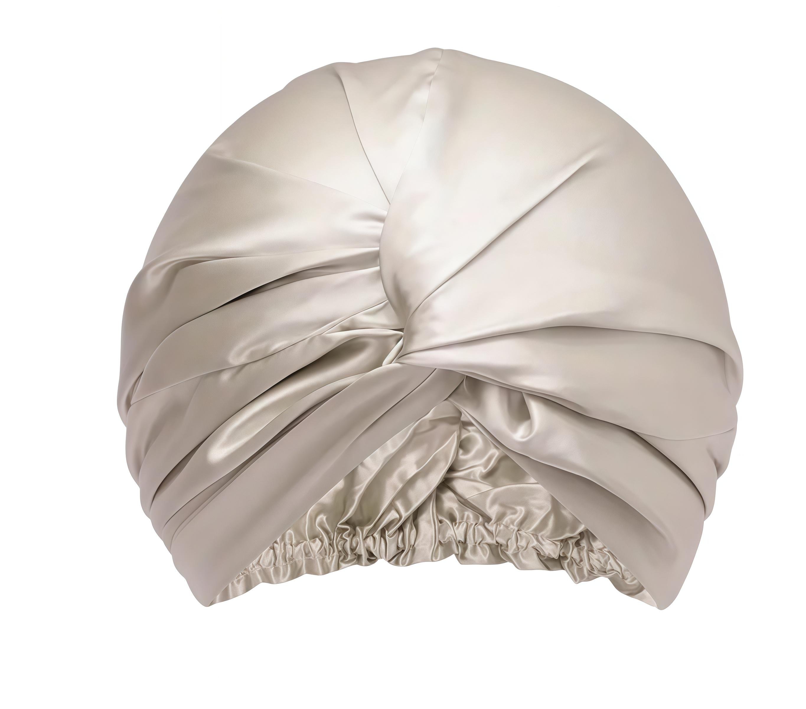 Бонет для волос двухслойный шелковый 100% Silk Шампань (2346547)