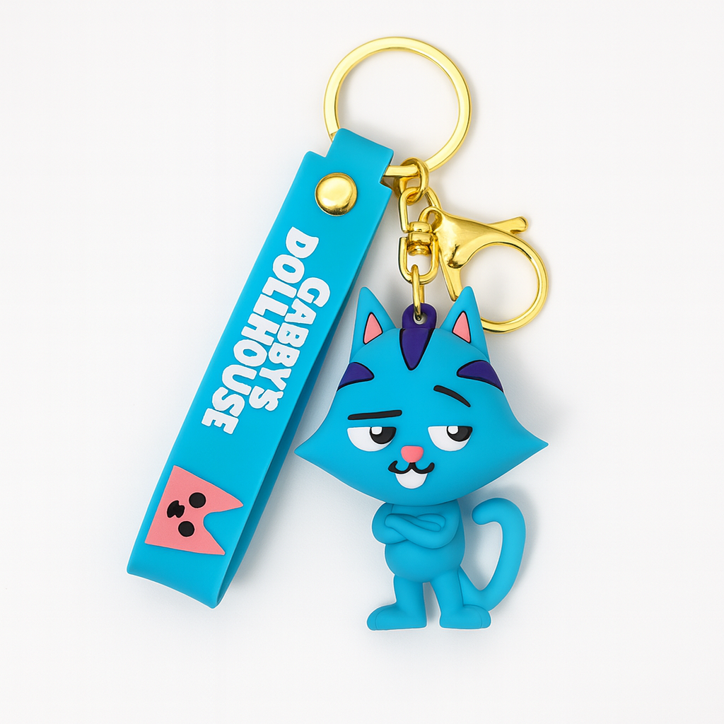 Брелок кот Шкодокот Кукольный домик Габби CatRat Gabby's Dollhouse Голубой (0574)