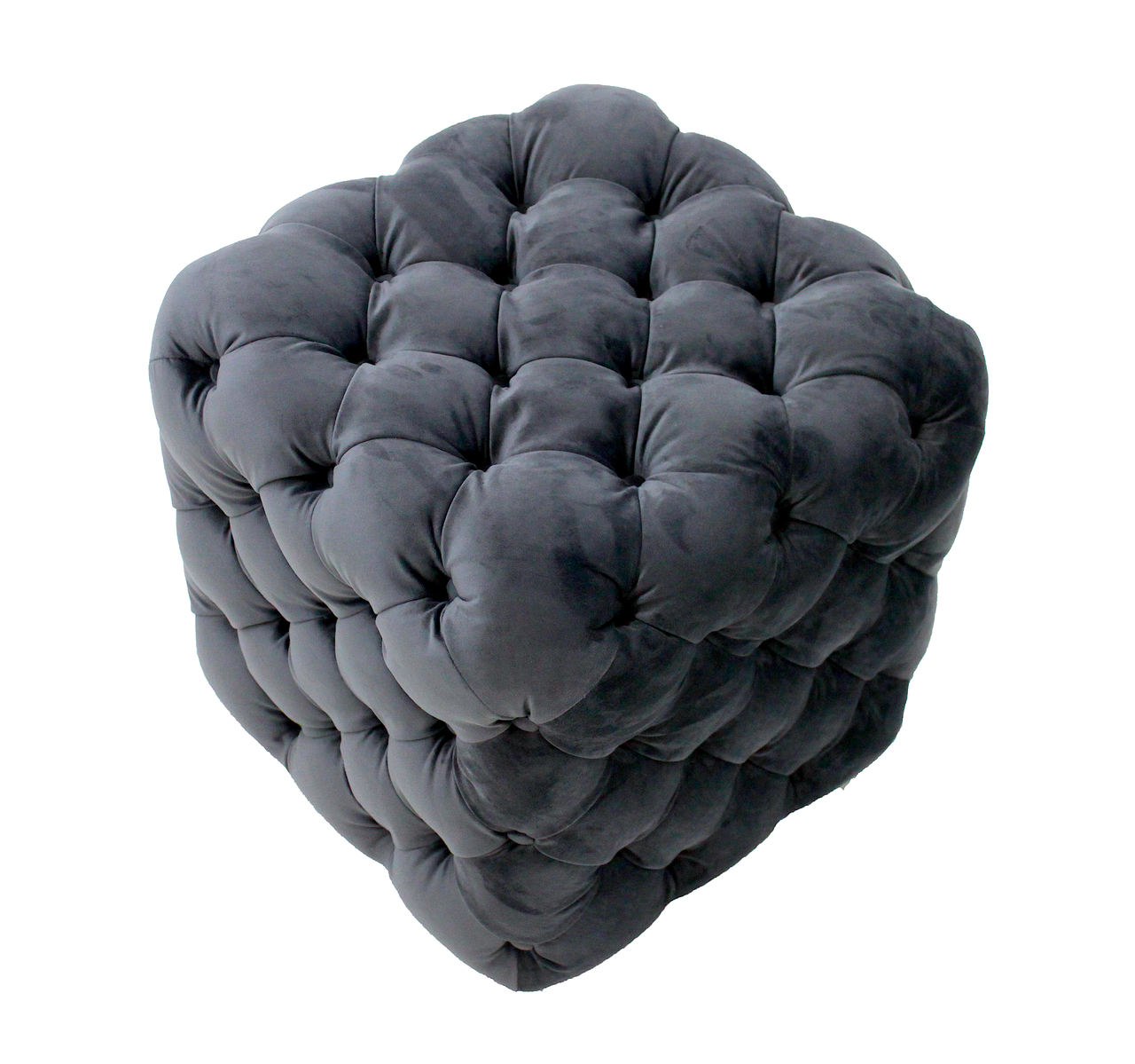 Пуф Mebelle Cubic велюр 45x45x45 см Сірий/Графітовий (0180) - фото 1 Пуф Mebelle Cubic велюр 45x45x45 см Сірий/Графітовий (0180) - фото 1