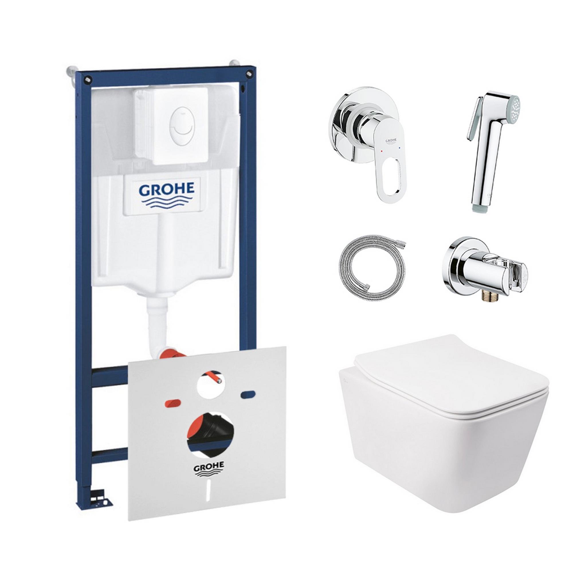 Комплект инсталляции Grohe Rapid SL 38722001QT05335170W111042 с унитазом и кнопкой (75796)