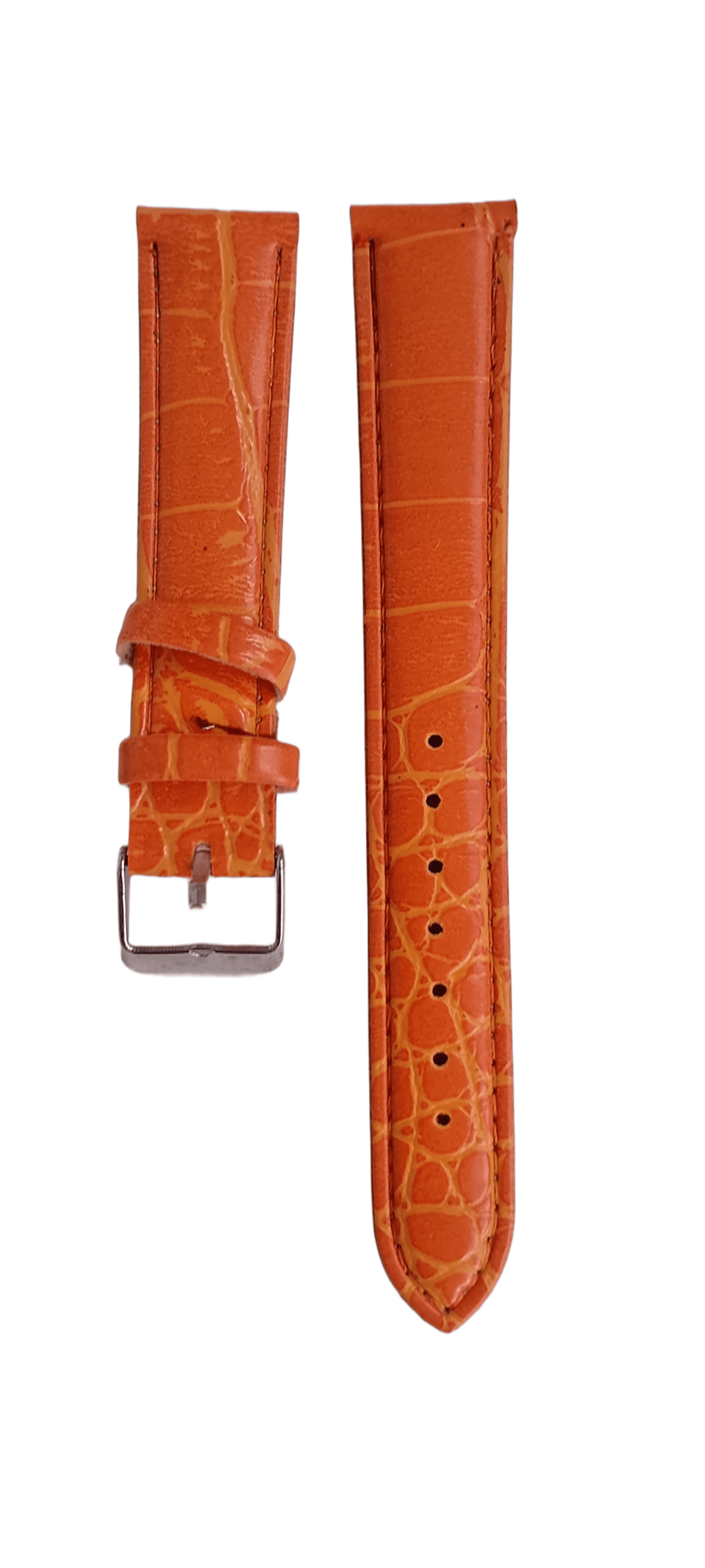 Ремешок для часов Крокодил 18х180 мм Оранжевый (2427)