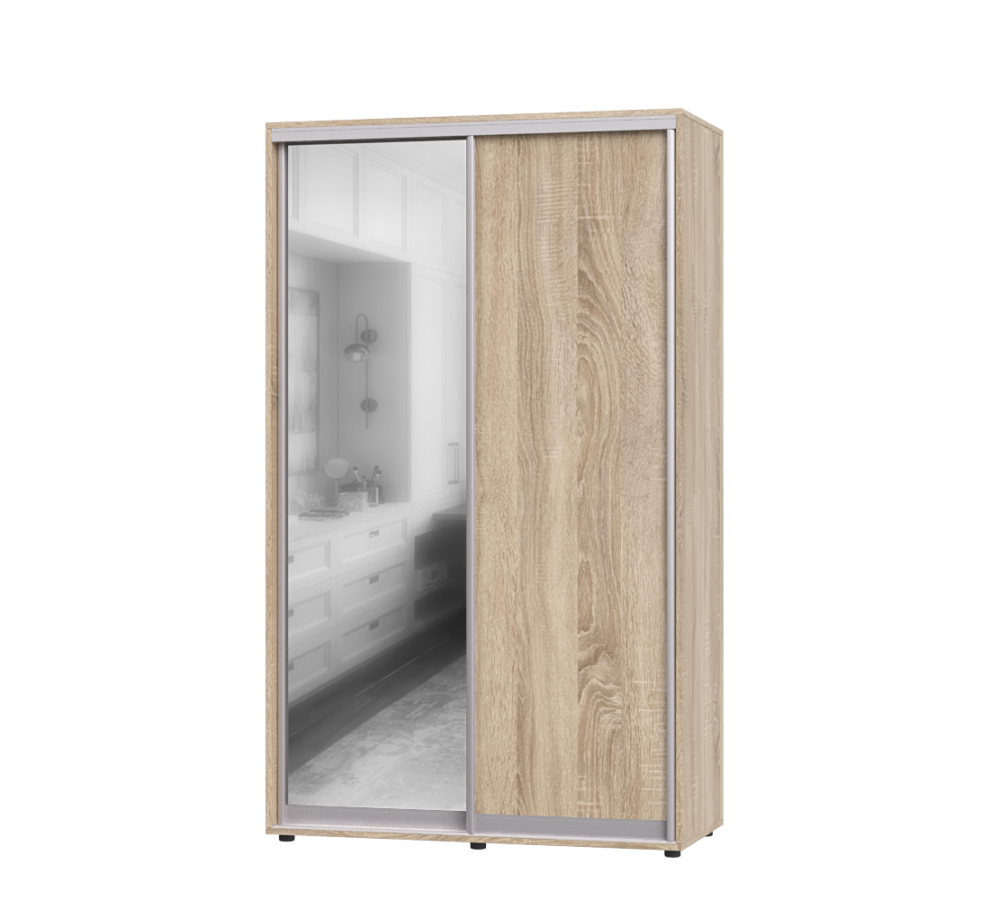 Шкаф-купе двухдверный Эверест ШК-01 120х45х220 см Дуб Сонома (06657)