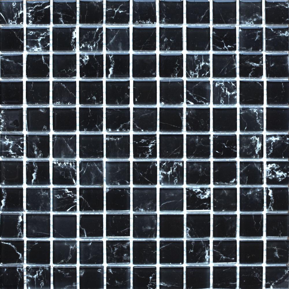 Мозаїка скляна Kotto Ceramica GMP 0425058 C 300x300x4 мм/25x25 мм Marble Black