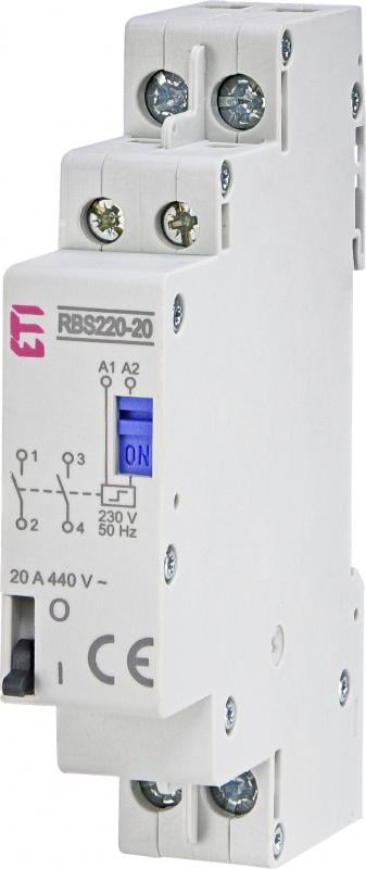 Контактор імпульсний ETI RВS 220-20 2P 20A 2NO 230V (2464103)