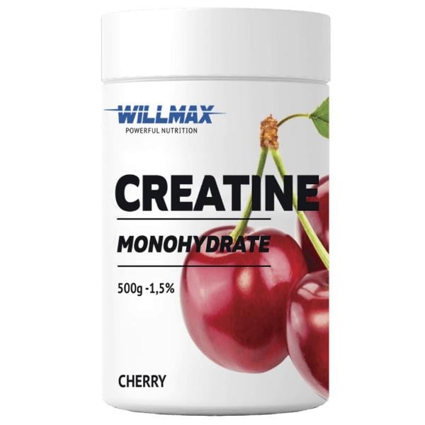 Креатин моногидрат Willmax Creatine Monohydrate 500 г 100 порций Cherry (000021891)