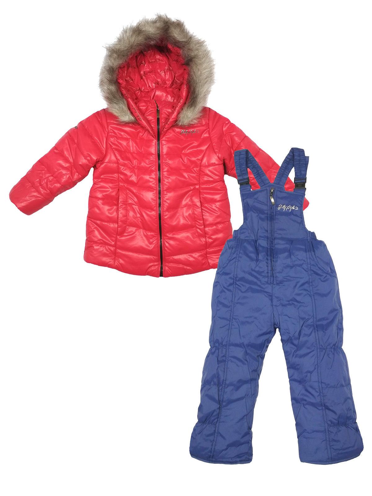 Комплект зимний Эволюшн Goldy 104 см Красный/темно-синий (26а-ЗД-15)