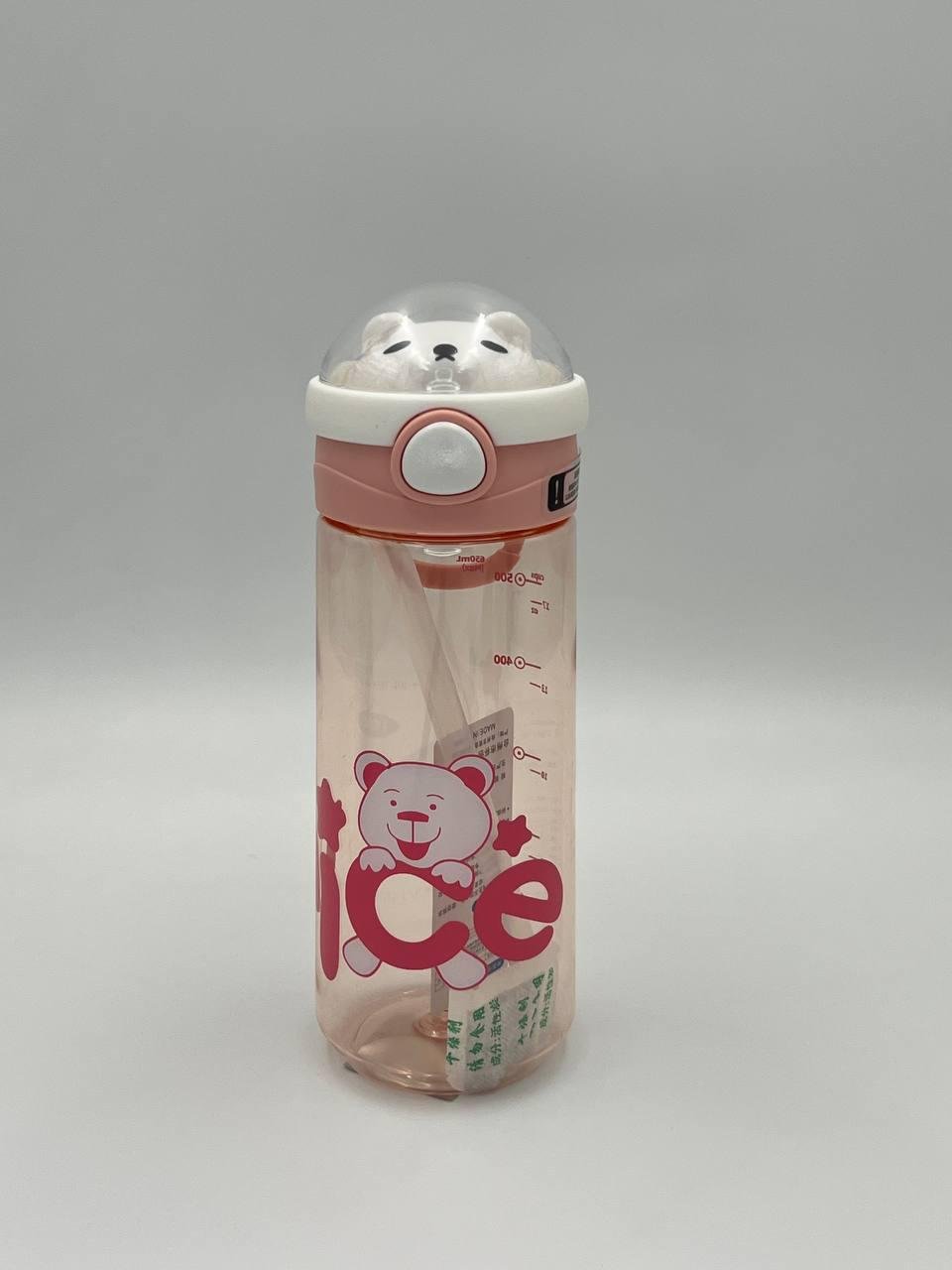 Бутылка для воды пандочка 550 мл Прозрачный (tun24)