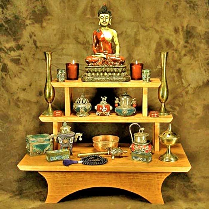 Вівтар для медитації з дерева Шалірей Каррі (ЛАТ-012103)