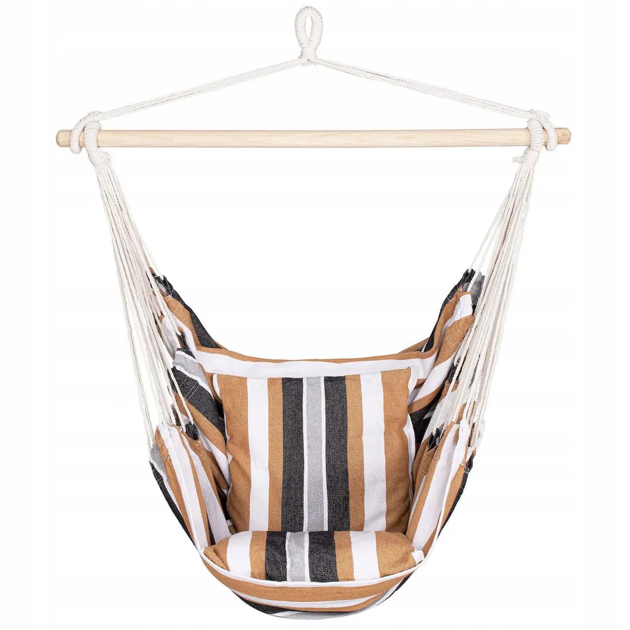 Кресло-гамак сидячий бразильский с подушками Springos 130x100 см HM048