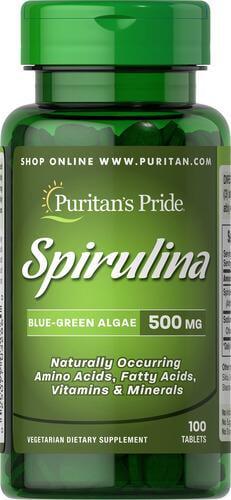 Спирулина Puritan's Pride Spirulina 500 мг 100 табл. (3286)
