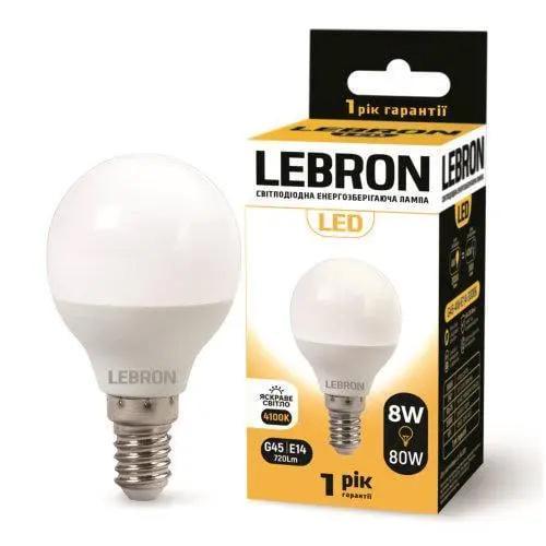 LED-лампа Lebron L-G45 8W 220V Е14 4100K 720 Lm (28689238)