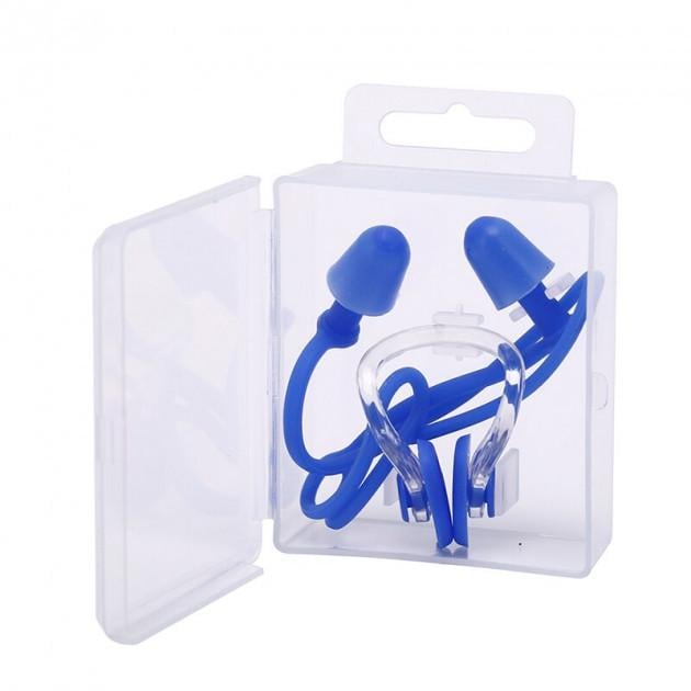 Беруші для плавання Silenta Razor Fix з кліпсою і тримачами Blue