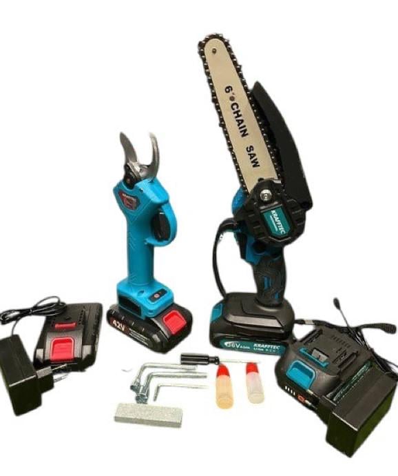 Пилка акумуляторна Krafftec Germany 36V з секатором/безщітковим двигуном Набір 2 в 1 (27471550)