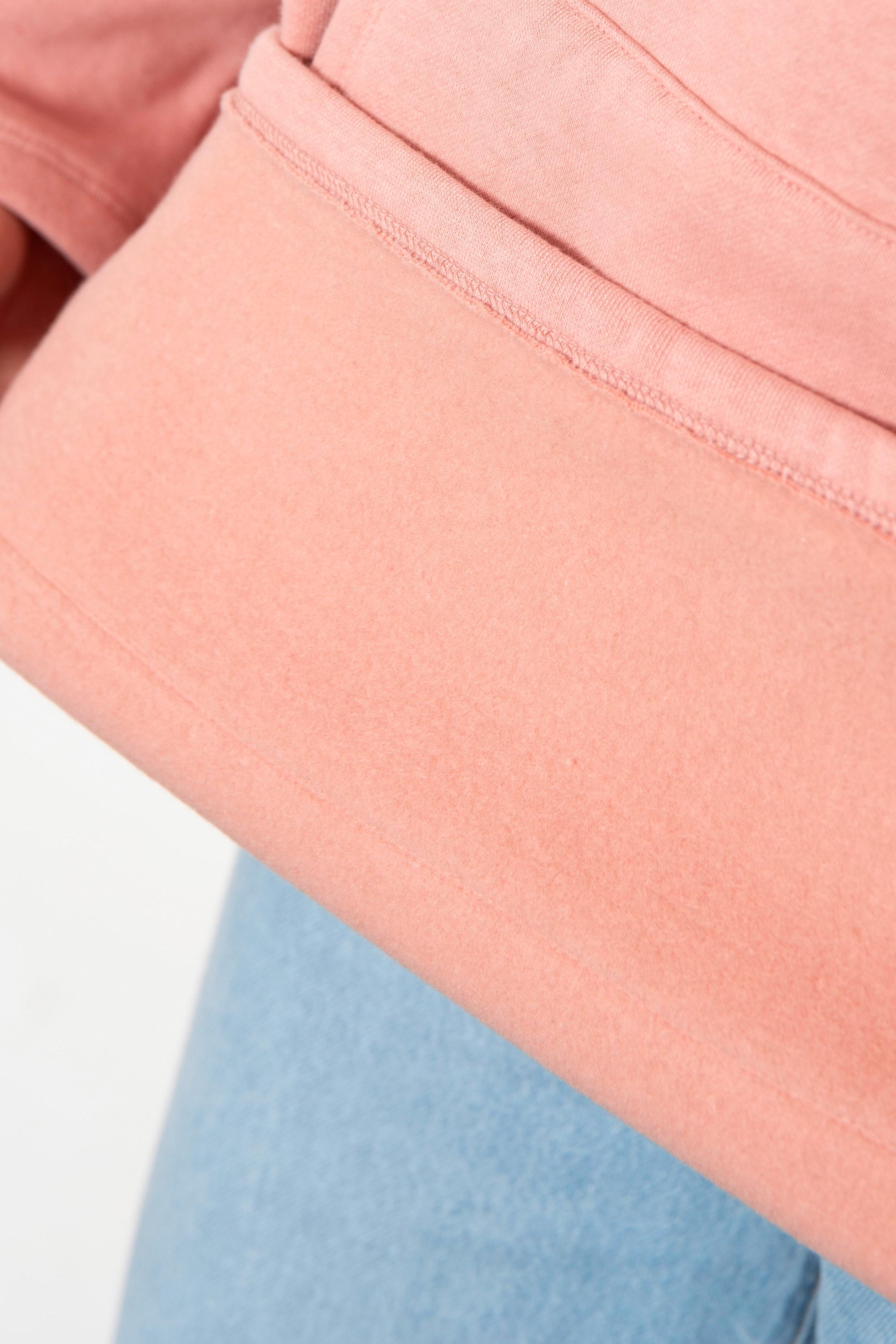 Худи женское удлиненное на флисе L Пудровый (184575) - фото 4