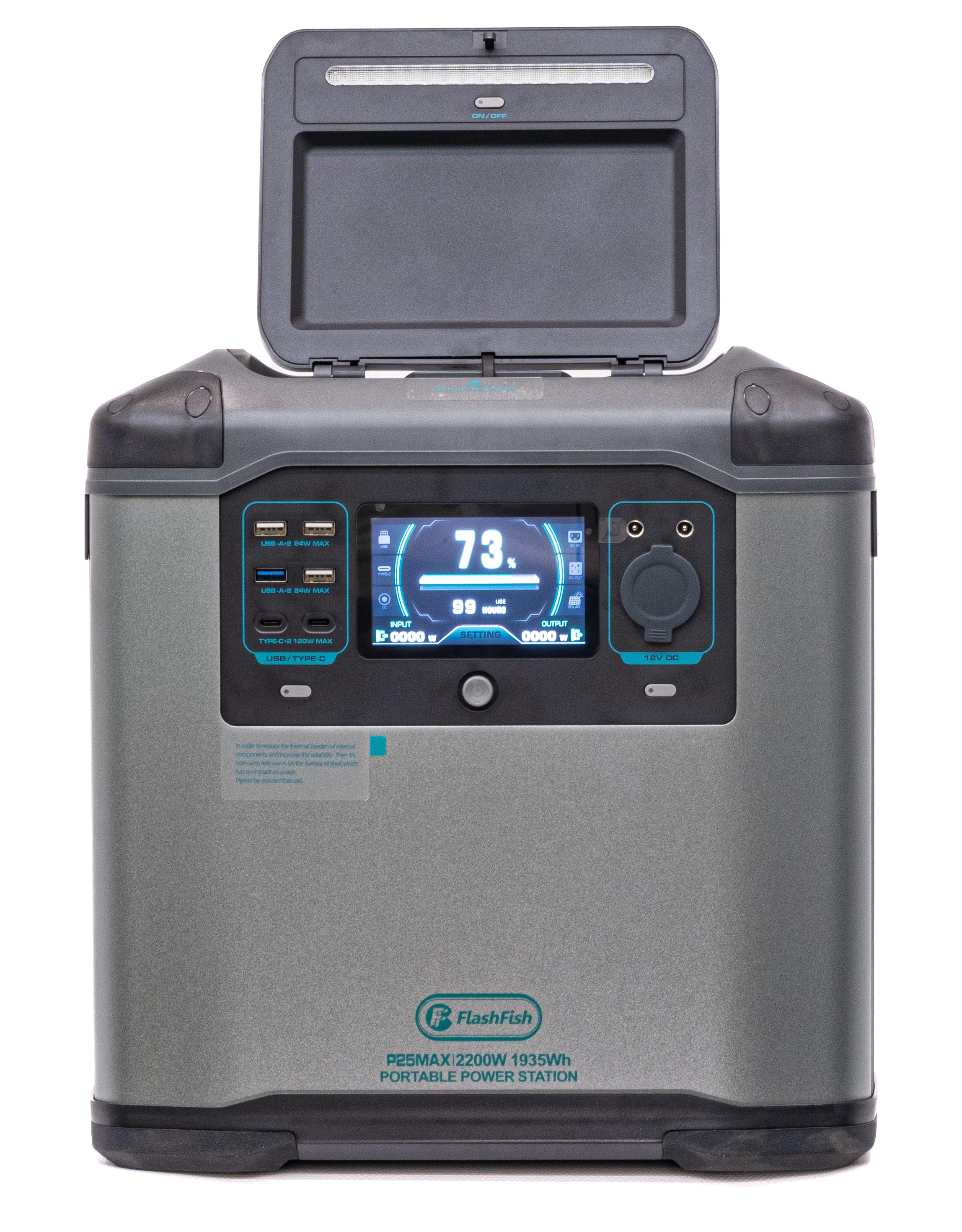 Зарядная станция FlashFish P25 MAX/2200 Вт/1935 Втч/Li-ion Серо-черный (FFP25MAX) - фото 2 Зарядная станция FlashFish P25 MAX/2200 Вт/1935 Втч/Li-ion Серо-черный (FFP25MAX) - фото 2