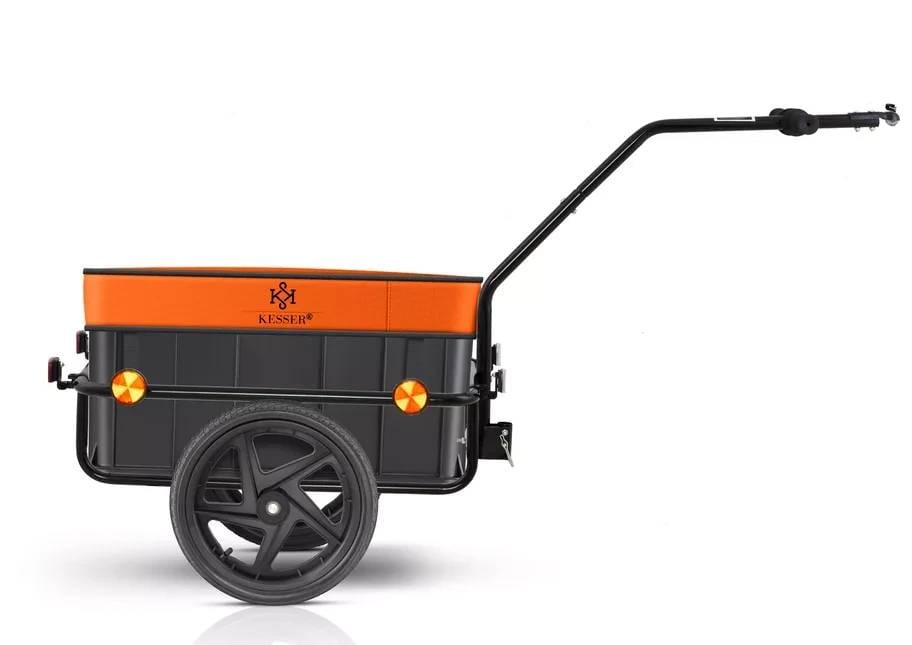 Прицеп велосипедный KESSER 60x85x145 см 2x 16" Оранжевый (4255598328104)