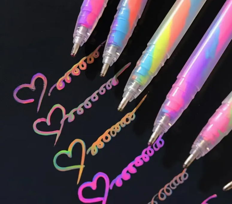 Ручки гелеві з кольоровими спіральними чорнилами з блискітками та пастельними ефектами 1,2 мм 2 шт. (2107) - фото 9 Ручки гелеві з кольоровими спіральними чорнилами з блискітками та пастельними ефектами 1,2 мм 2 шт. (2107) - фото 9