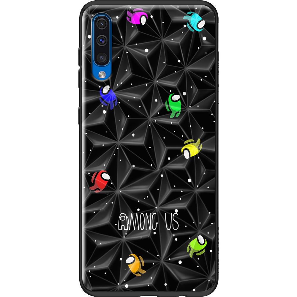 Чехол Boxface Samsung A505 Galaxy A50 Among Us Invisible Черный силикон с призмой (36417-bk76-37862)