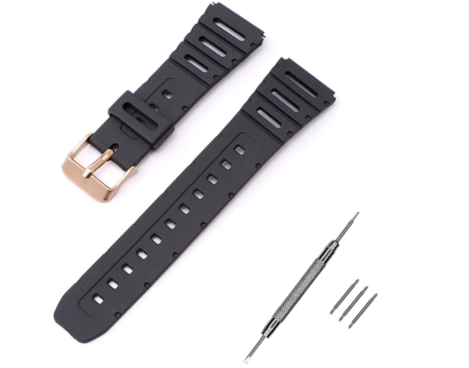 Ремінець для Casio F91W 18 мм Black RG Ремінець для Casio F91W 18 мм Black RG