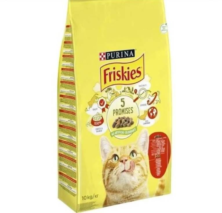 Корм сухий для дорослих котів Purina Friskies з куркою та овочами 10 кг (5997204505101)