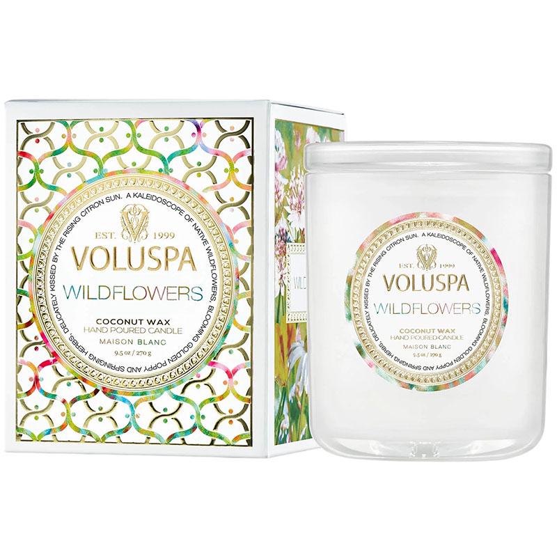 Свеча ароматическая Voluspa Maison Blanc Wildflowers 270 г стакан с крышкой (111004537)