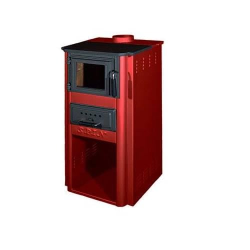 Піч на дровах буржуйка SPIN Kalimero 6 кВт Червоний