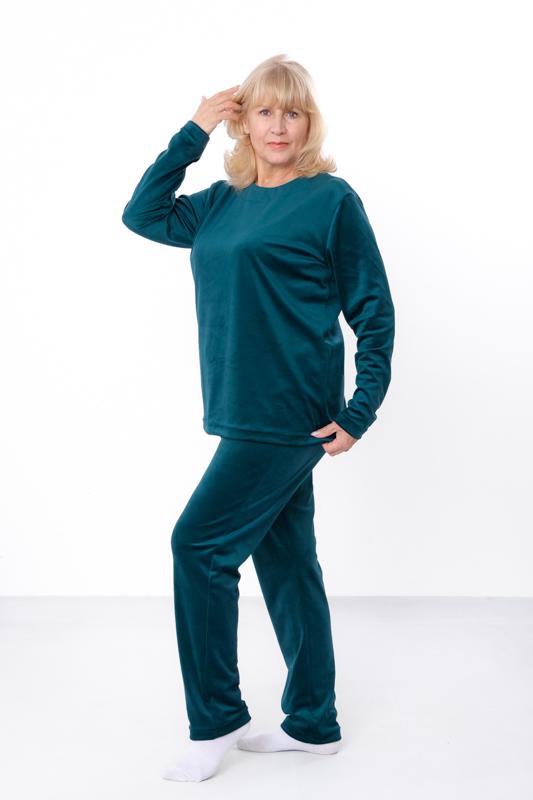 Комплект велюровий піжамний однотонний жіночий плюс сайз Носи Своє р. 62 Смарагдовий (8162-030-1) - фото 3 Комплект велюровий піжамний однотонний жіночий плюс сайз Носи Своє р. 62 Смарагдовий (8162-030-1) - фото 3
