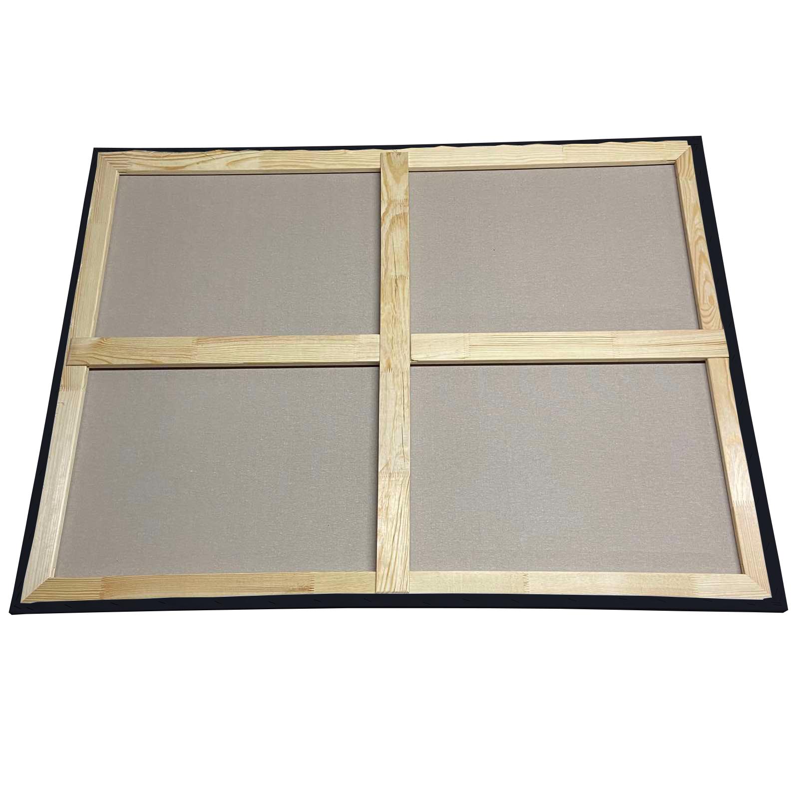 Холст грунтованный на подрамнике среднее зерно хлопок планка 55х18 мм 120х130 см Черный - фото 3