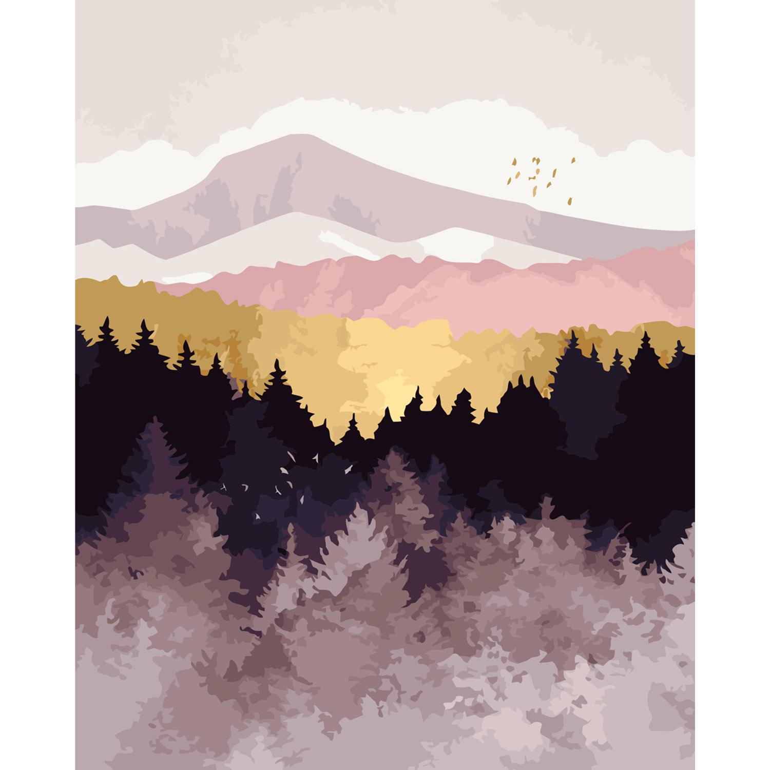 Картина за номерами Strateg Гори на світанку 40х50 см (SY6021)