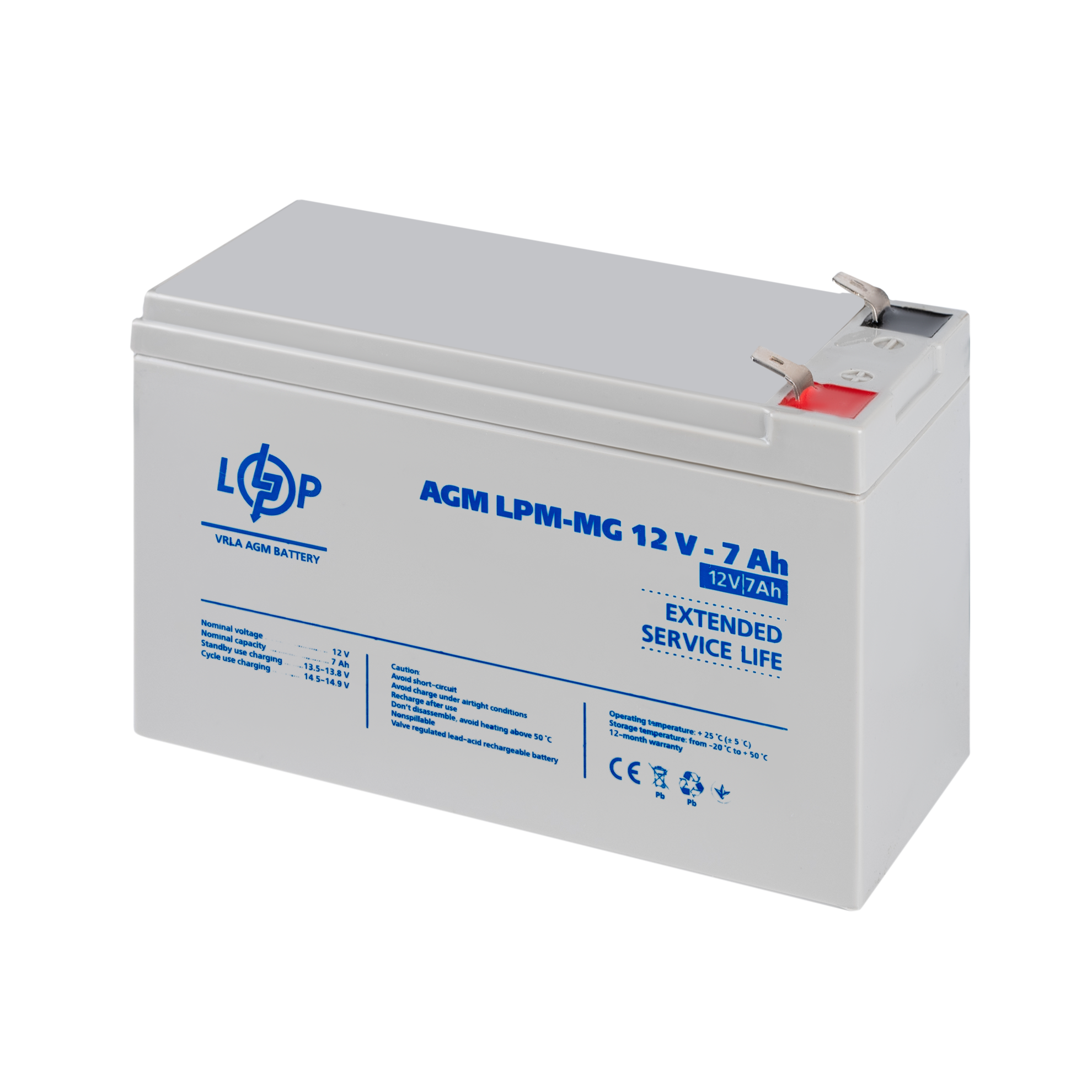 Акумулятор мультигелевий LogicPower LPM-MG 12V-7 Ah (26453672) - фото 4 Акумулятор мультигелевий LogicPower LPM-MG 12V-7 Ah (26453672) - фото 4