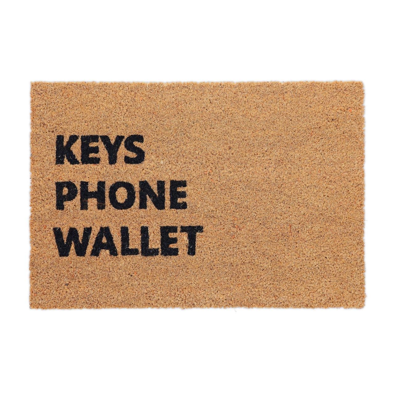 Коврик Relaxdays Key Phone Wallet из кокосового волокна 60x40 см (10046209)