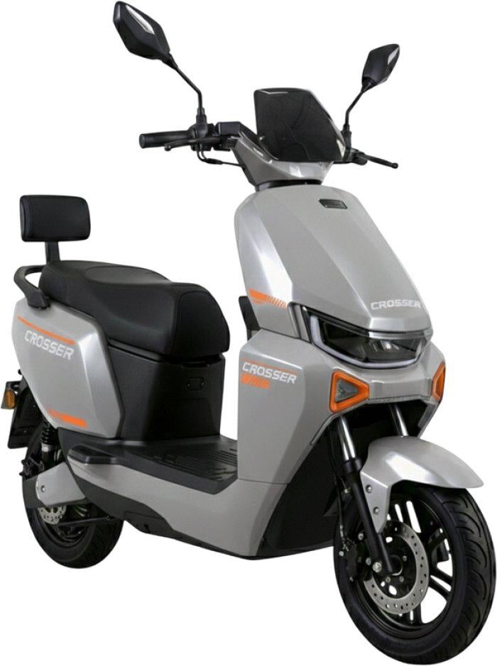 Электроскутер двухместный Crosser V9 1600W 72V 24Ah Серый