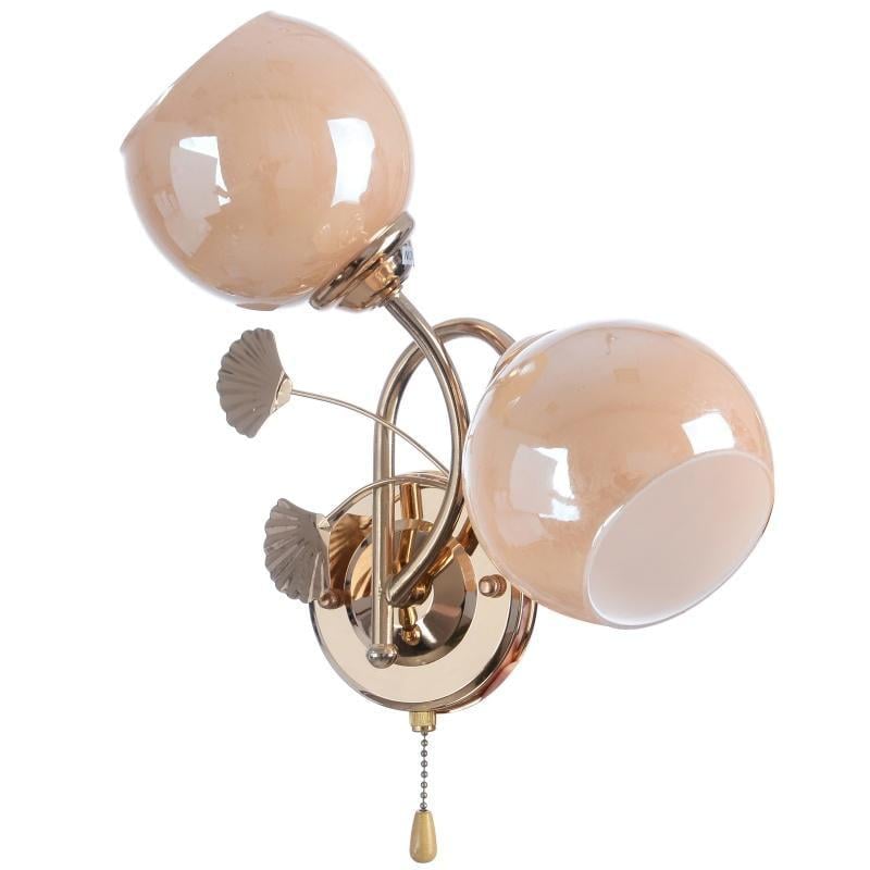 Бра настенное накладное LK-427W/2 E27 G с выключателем классическое (L67-153) Бра настенное накладное LK-427W/2 E27 G с выключателем классическое (L67-153)