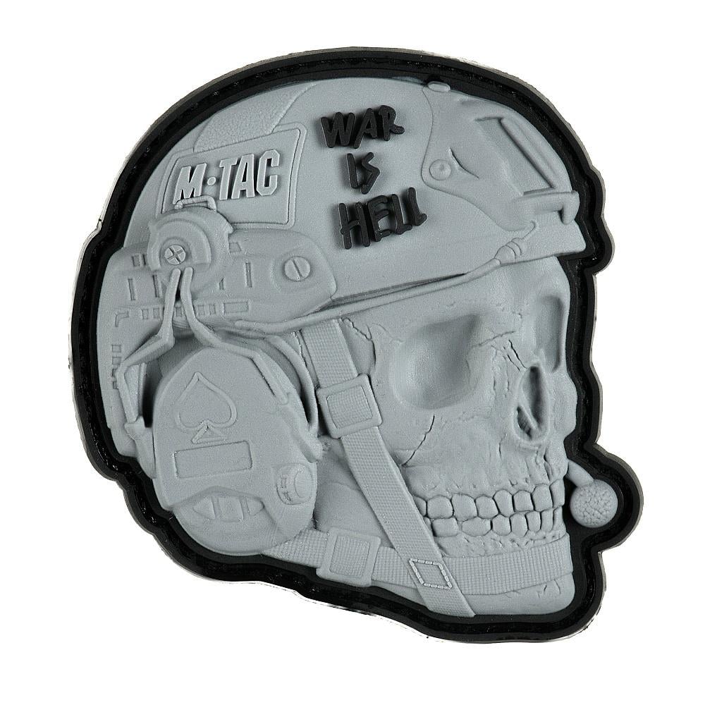 Нашивка M-Tac War is Hell 3D PVC Grey Нашивка M-Tac War is Hell 3D PVC Grey