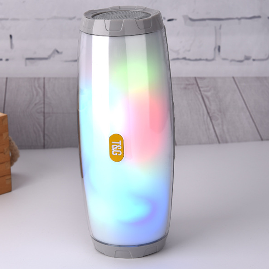 Колонка бездротова TG165C-LED Bluetooth з підсвічуванням Grey (6c1b2d39)