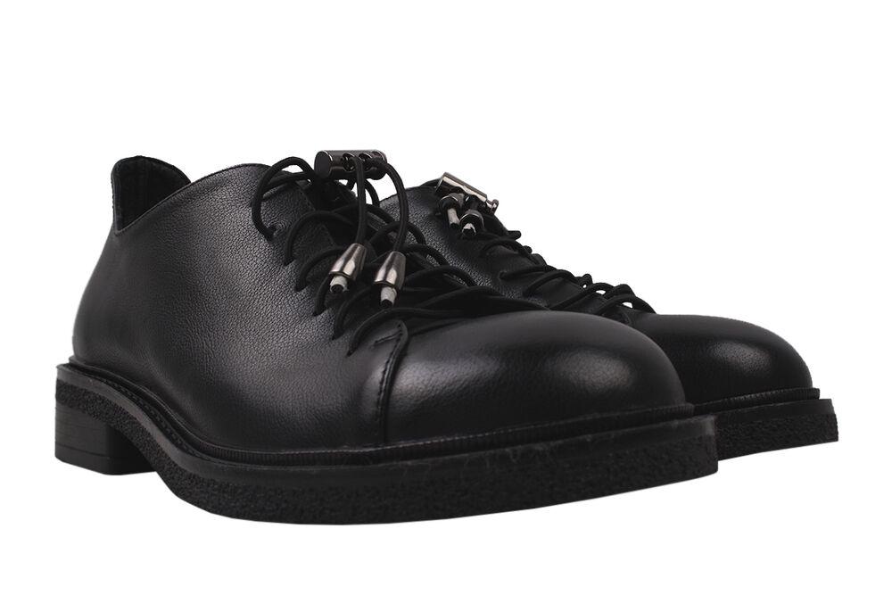 Туфли Farinni на шнуровке женские из кожи р. 39 Черный (53-20DTC)