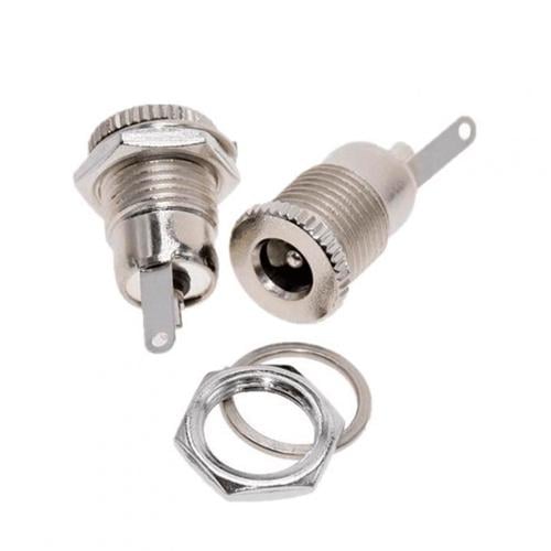 Разъем гнездо питания с резьбой на панель DC099 металл 5,5x2,1 мм 5 шт. (537174)