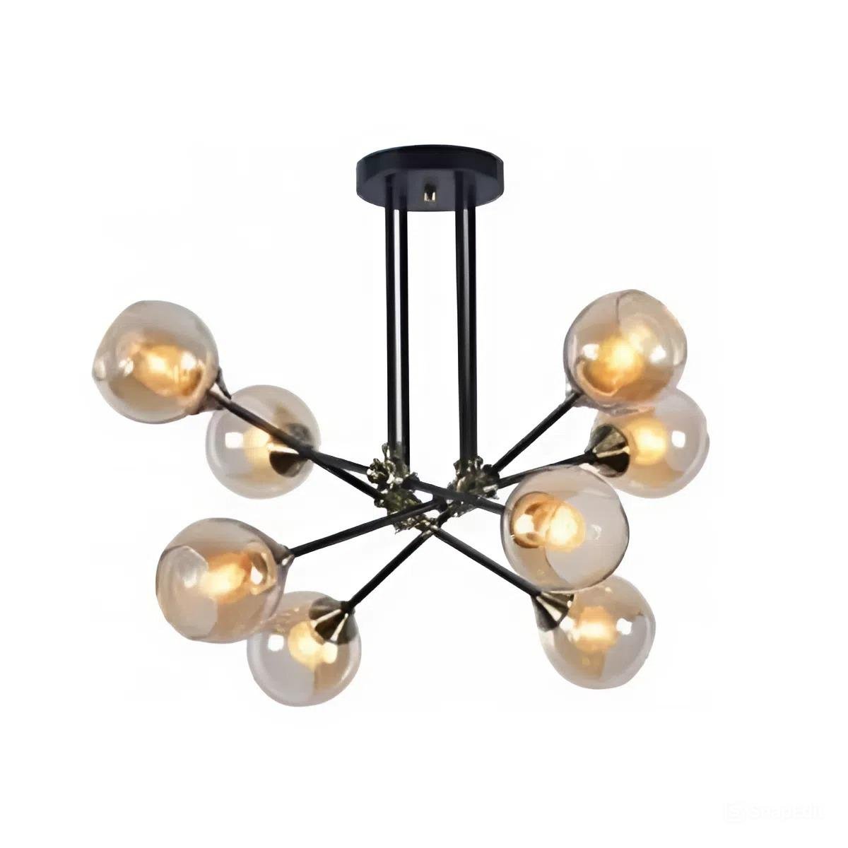 Люстра Sirius Loft на 8 черных плафонов (B N4797/8)