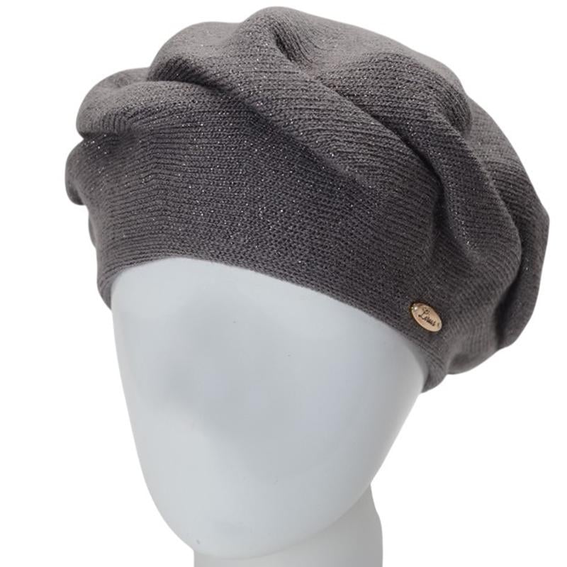 Берет женский двойной Lirus Сияние Дым (29436043) - фото 1 Берет женский двойной Lirus Сияние Дым (29436043) - фото 1