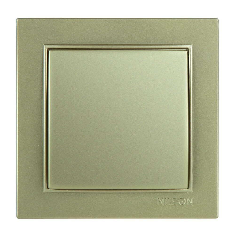 Вимикач одноклавішний Nilson Thor Золотий (27151001)