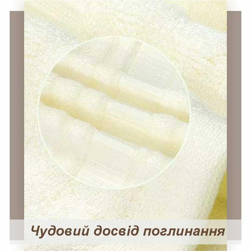 Набор полотенец бамбуковых 3 шт. Белый (701401) - фото 5