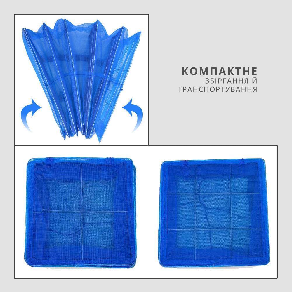 Сушка-сетка подвесная для фруктов/зелени/овощей/мяса/рыбы/орехов/трав/таранки Голубой (18585743) - фото 7
