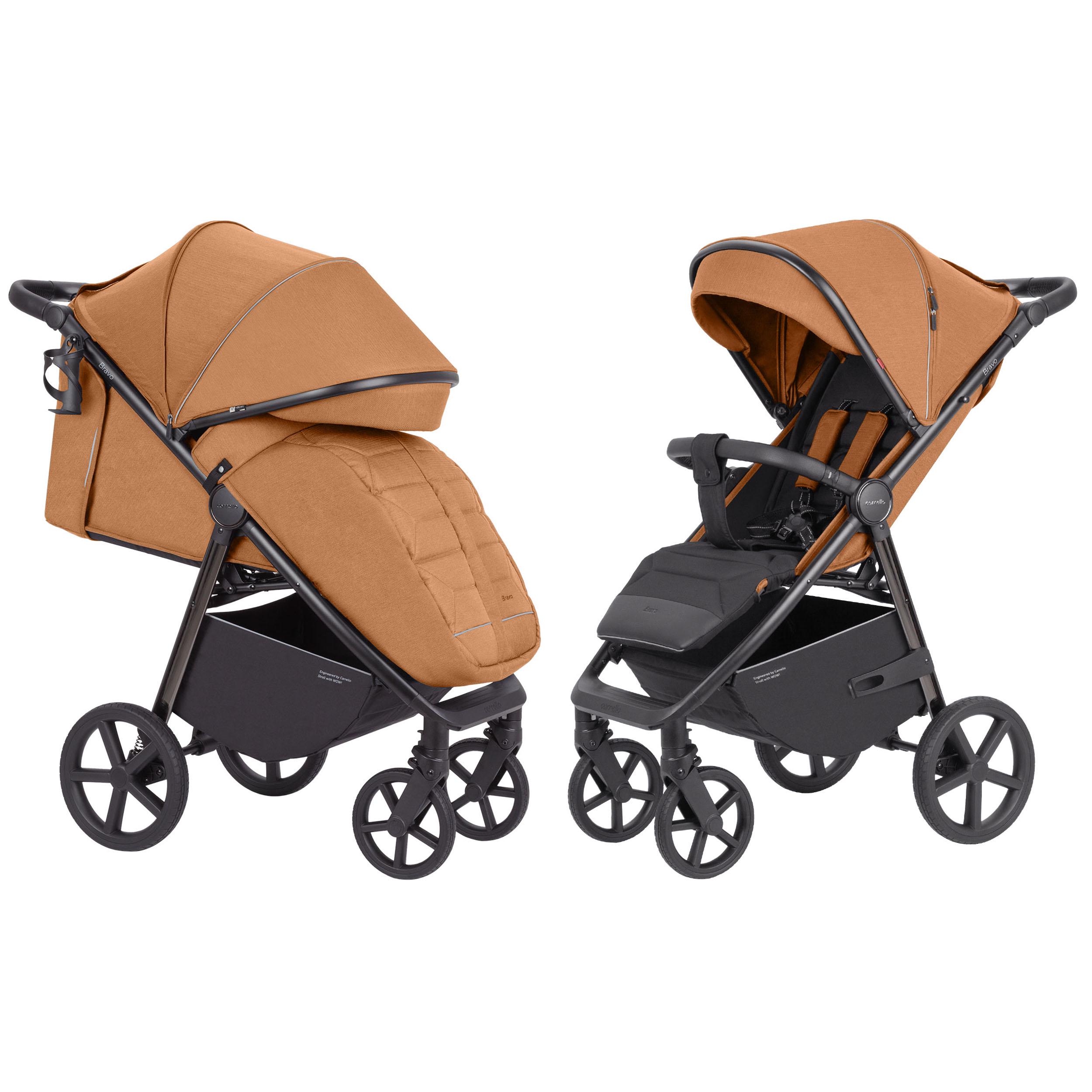 Коляска прогулочная CARRELLO Bravo CRL-5515 2024 NF Tango orange (BNX51185) - фото 2 Коляска прогулочная CARRELLO Bravo CRL-5515 2024 NF Tango orange (BNX51185) - фото 2